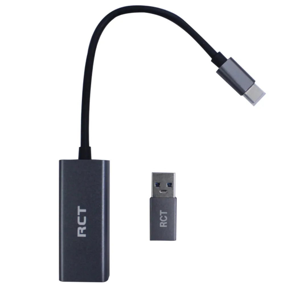 RCT ADP-GN3126 USB 3.1 TYPE C GIGABIT RJ45 ETHERNET ADAPTOR WITH USB TYPE A ADAPTOR - TechDriven Technologies