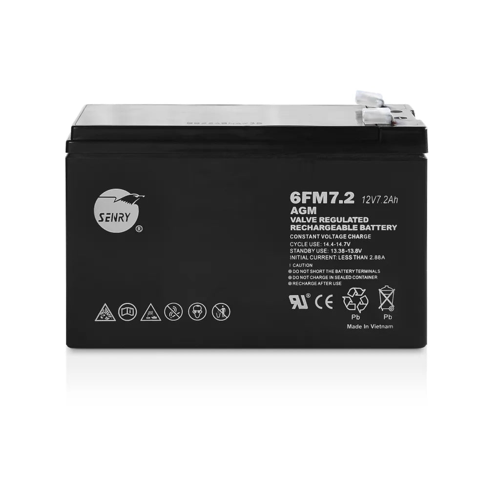 RCT SENRY 6FM7.2 12V DC 7AH RECHARGEABLE SEALED AGM BATTERY - 6 MONTH WARRANTY ONLY! - TechDriven Technologies