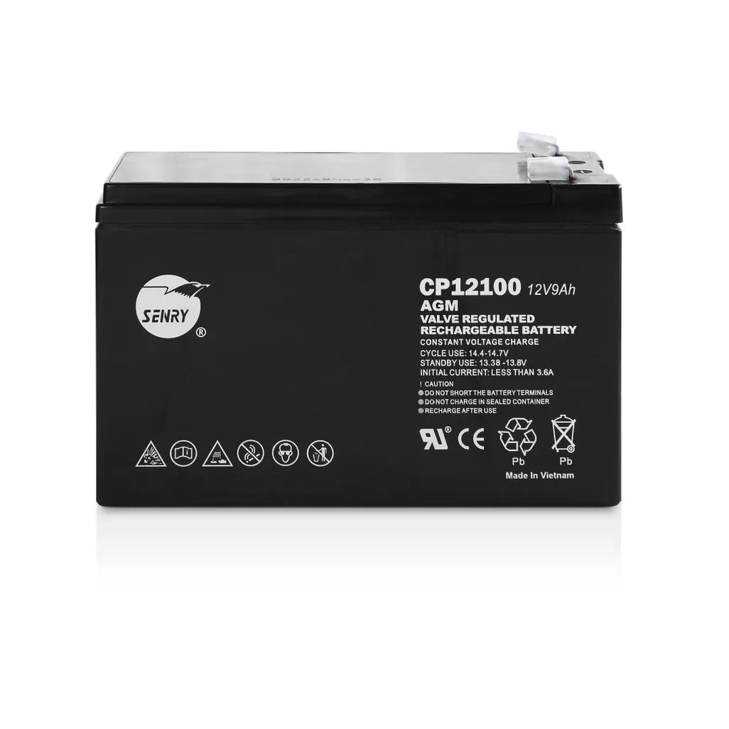 RCT SENRY CP12100 12V DC 9AH RECHARGEABLE SEALED AGM BATTERY - 6 MONTH WARRANTY ONLY! - TechDriven Technologies