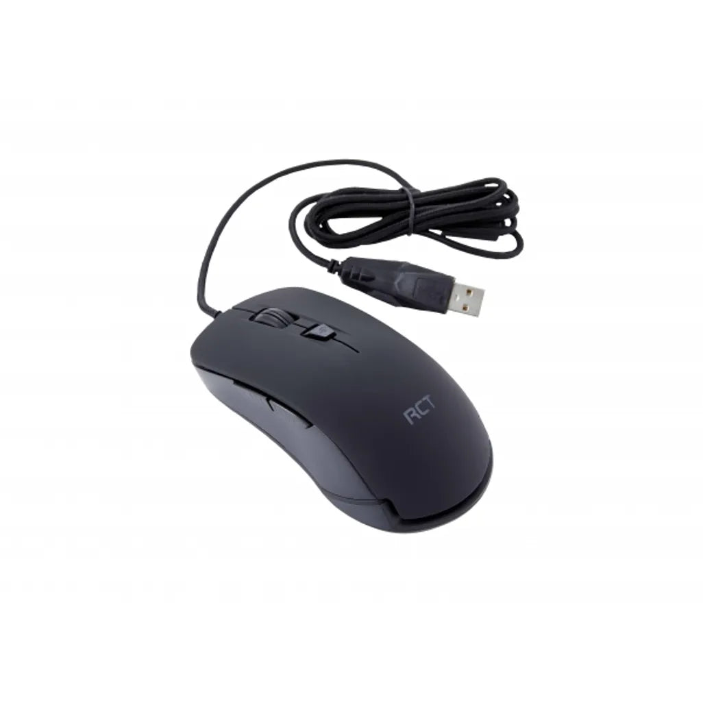 RCT CT12 Optical USB Mouse Black 3200 DPI - Wired - TechDriven Technologies