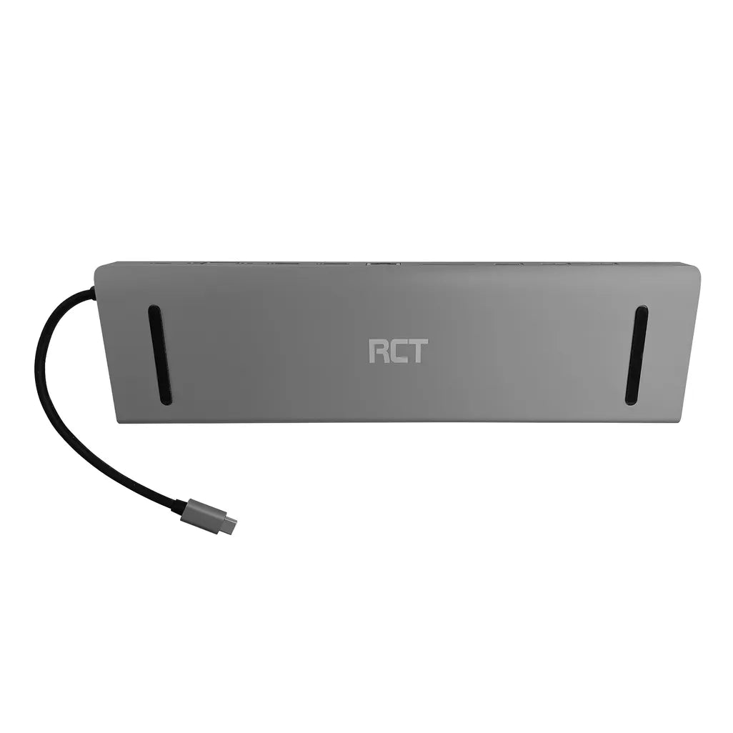 RCT DS-CN3269 USB TYPE C DESKTOP DOCKING STATION WITH 2*HDMI 1*VGA 3*USB3.0 1*GIGABIT RJ45 AUDIO OUT AND SD AND MICROSD CARD REA - TechDriven Technologies