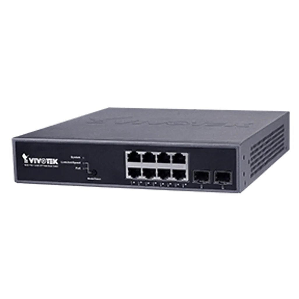 VIVOTEK Managed Websmart 8x Gigabit PoE 2x SFP; 130W - TechDriven Technologies