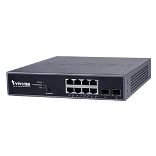 VIVOTEK Managed Websmart 8x Gigabit PoE 2x SFP; 130W - TechDriven Technologies