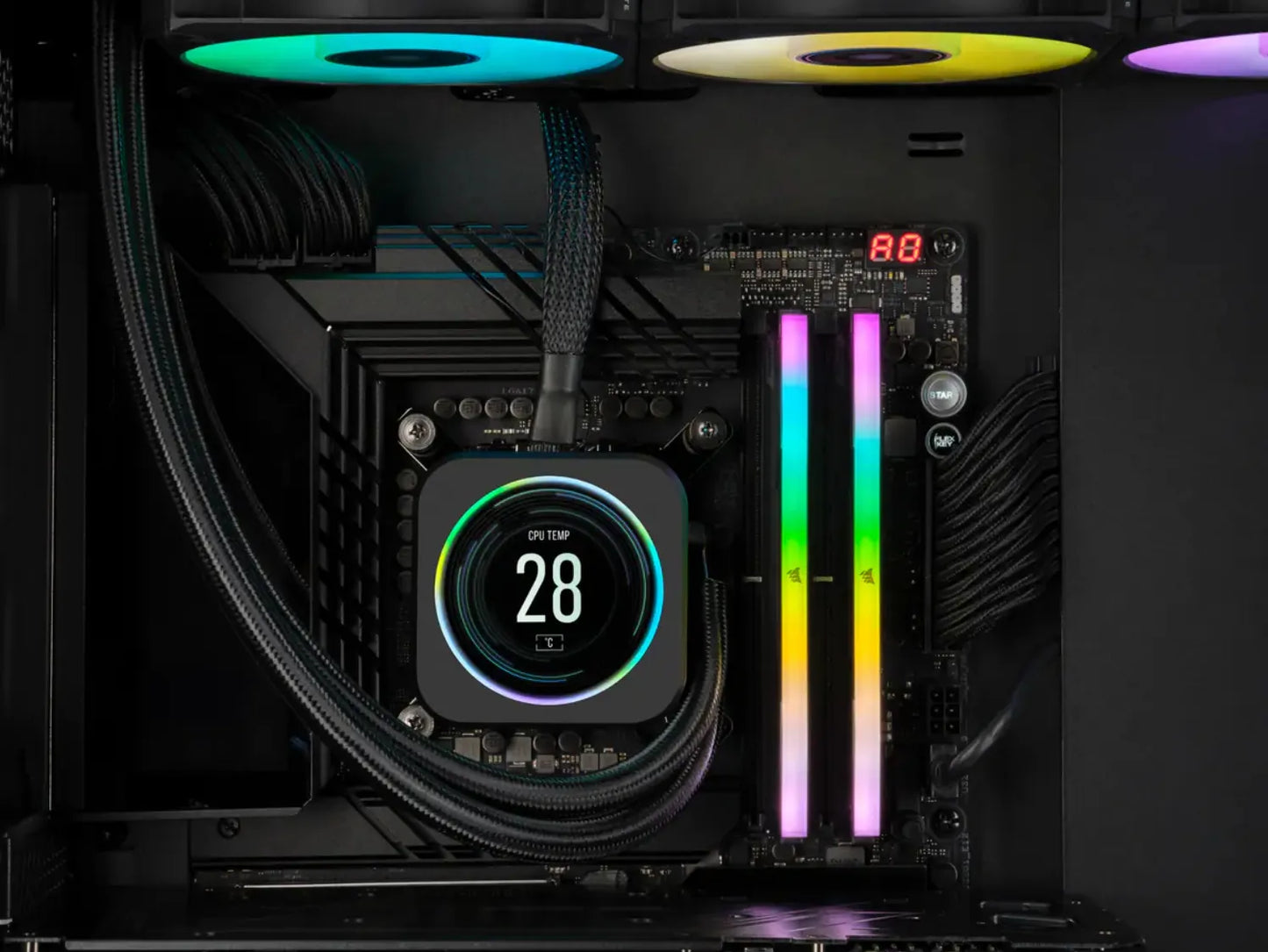 Corsair VENGEANCE® RGB 32GB (2 x 16GB) DDR5 DRAM 6000MHz C40 Memory Kit; 40-40-40-77; 1.25V; Black - TechDriven Technologies