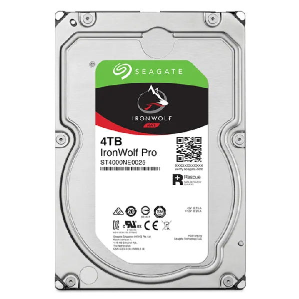 Seagate Ironwolf Pro ST4000NT001 4TB 3.5'' HDD NAS Drives 7200 RPM; SATA 6GB/s Interface; 256MB Cache;550TB/Year; Unlimited Bays - TechDriven Technologies