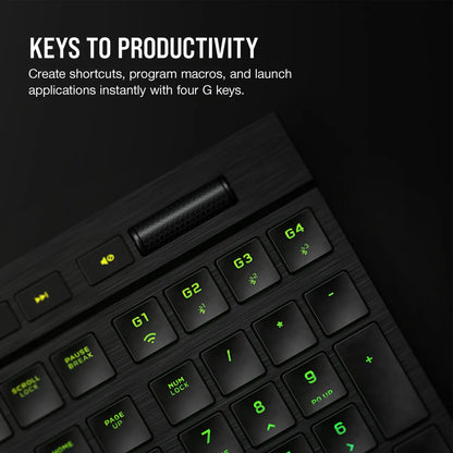 CORSAIR K100 AIR WIRELESS RGB Ultra-Thin Mechanical Gaming Keyboard - CHERRY MX Ultra Low Profile - Black