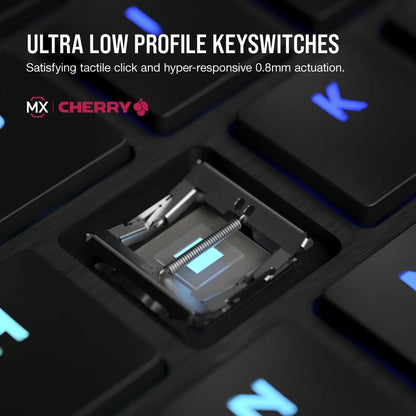 CORSAIR K100 AIR WIRELESS RGB Ultra-Thin Mechanical Gaming Keyboard - CHERRY MX Ultra Low Profile - Black