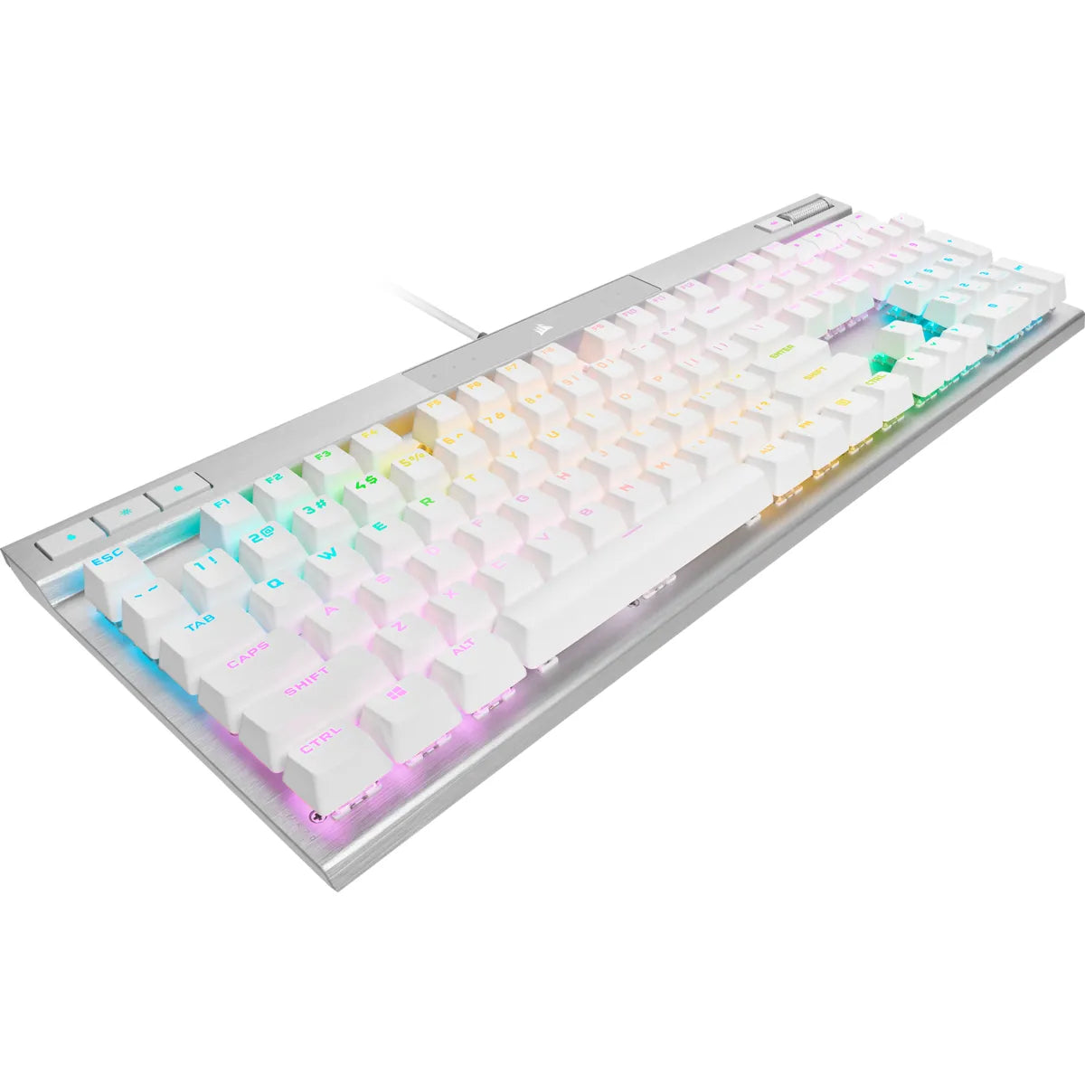 Corsair K70 PRO RGB Optical-Mechanical Gaming Keyboard - Corsair OPX switches - White - TechDriven Technologies