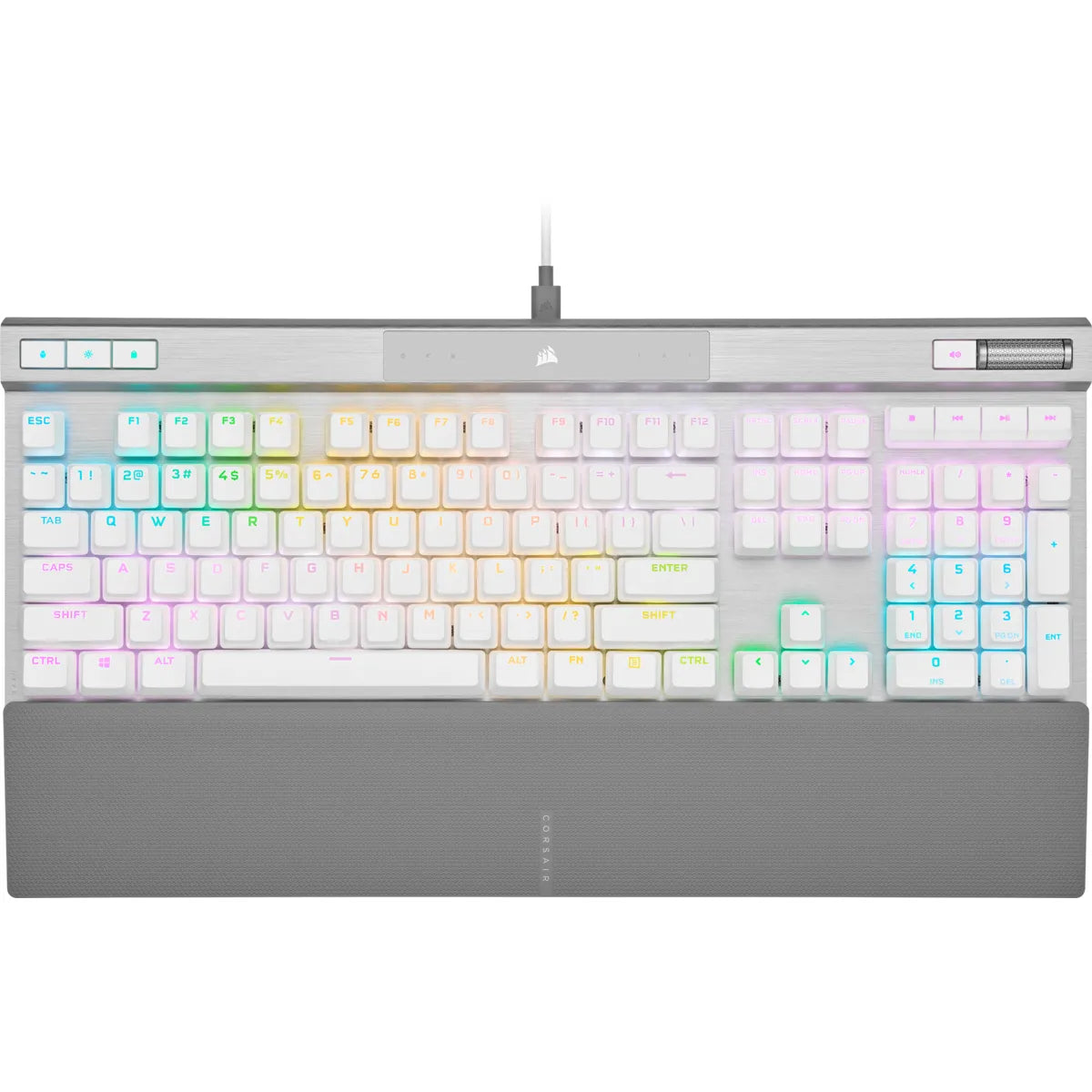 Corsair K70 PRO RGB Optical-Mechanical Gaming Keyboard - Corsair OPX switches - White - TechDriven Technologies