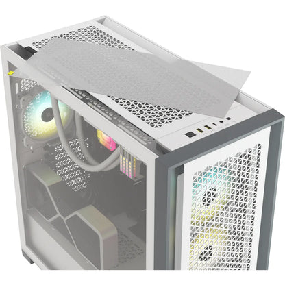 5000D RGB Airflow Tempered Glass Mid-Tower; White - TechDriven Technologies