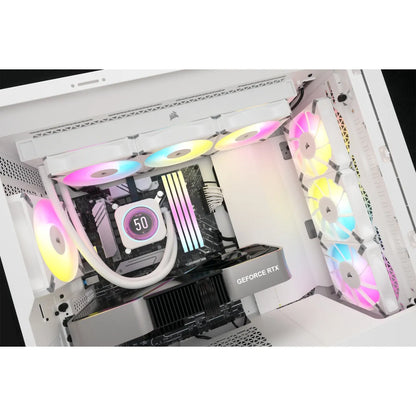 CORSAIR iCUE H150i ELITE LCD XT 360mm Liquid CPU Cooler - White