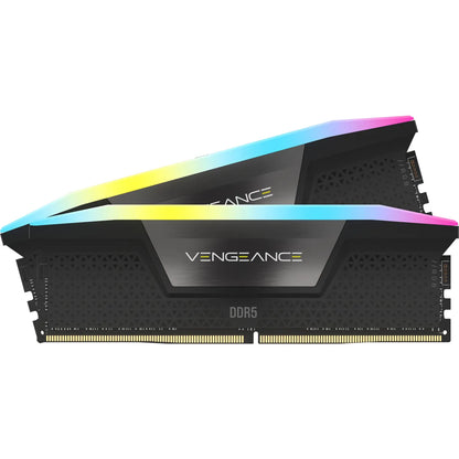 Corsair VENGEANCE® RGB 96GB (2 x 48GB) DDR5 DRAM 5600MHz C40 Memory Kit; 40-40-40-77; 1.25V - TechDriven Technologies