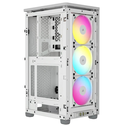 2000D ICUE Airflow Tempered Glass Mid-Tower; White; AF Slim fans/SF PSU only - TechDriven Technologies