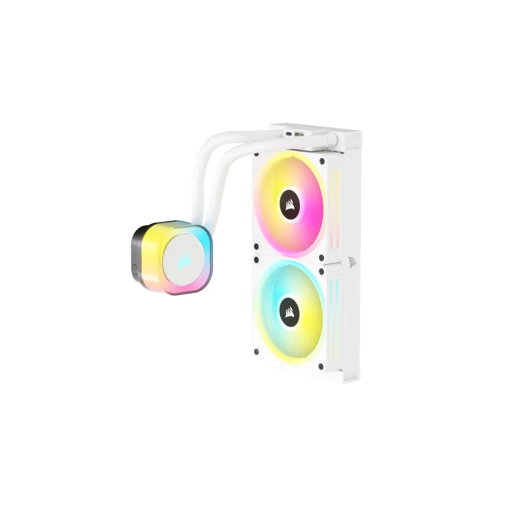 CORSAIR iCUE LINK H100i RGB Liquid CPU Cooler - QX120 RGB Fans - White - 240mm Radiator - Fits Intel® LGA 1700; AMD® AM5 - Hub I - TechDriven Technologies