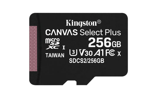 Kingston 256GB micSDXC Canvas Select Plus 100R A1 C10 Card + ADP