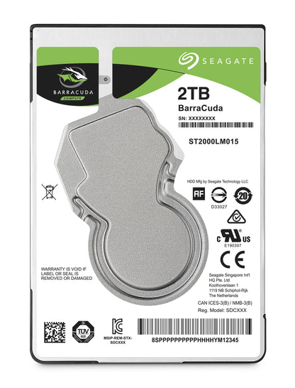 Seagate Barracuda 2TB; 2.5'' Notebook drive; SATA 6GB/s; RPM 5400; 128MB Cache - TechDriven Technologies