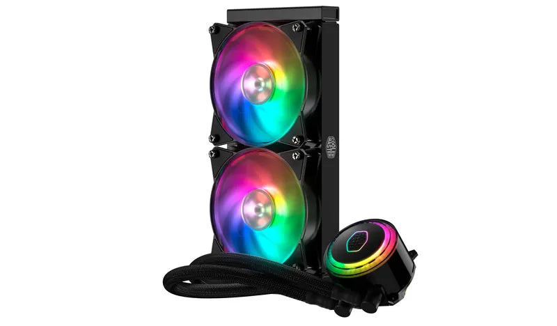 CM Cooler ML240R ARGB Liquid Cooler; 240mm Radiator; 2 x 120mm MasterFan ARGB Fan; ARGB Pump Head. - TechDriven Technologies