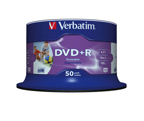 Verbatim DVD+R Sl Printable Spin 50P - TechDriven Technologies