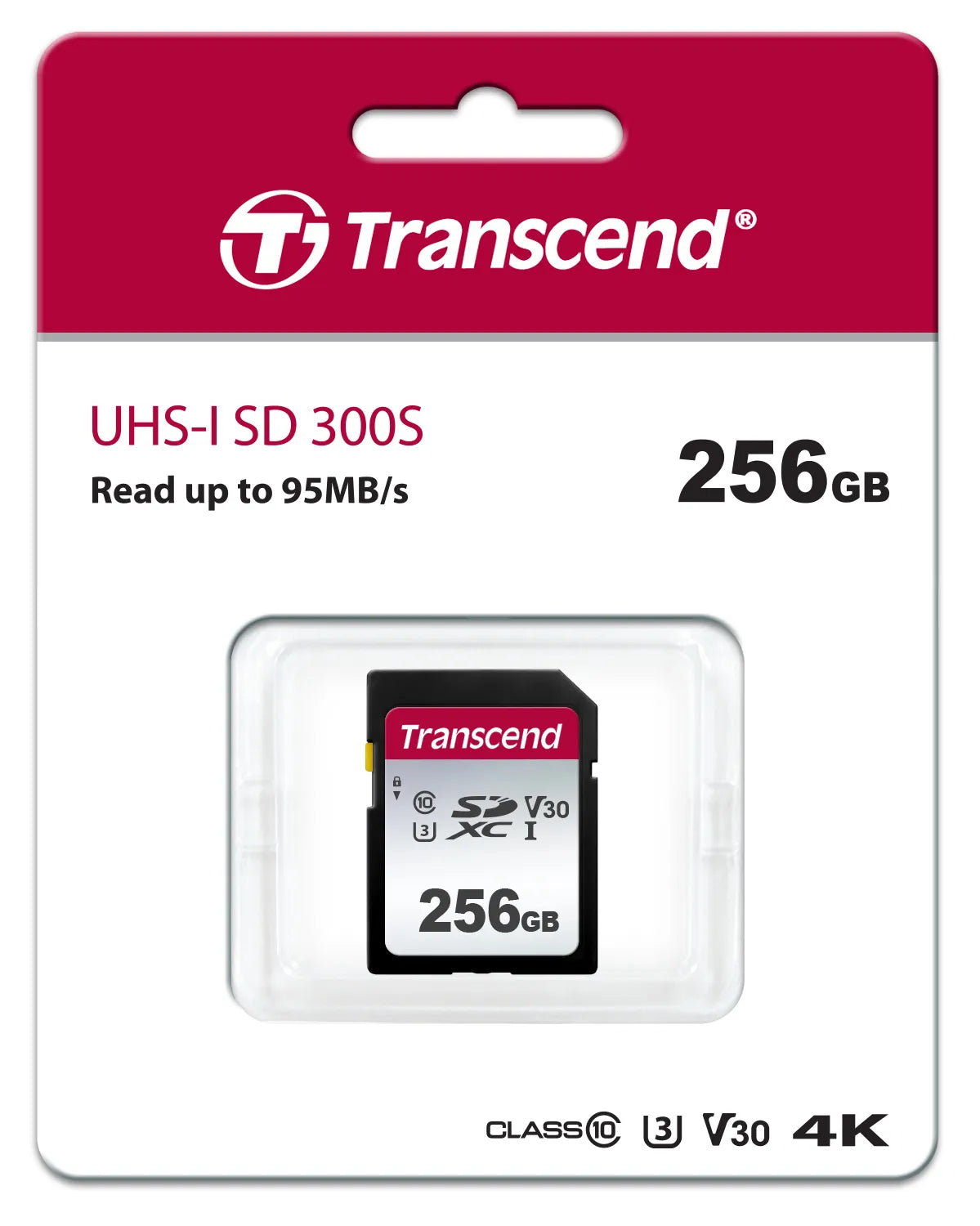 TRANSCEND 300S 256GB UHS-1 CLASS 10 U1 U3 V30 SDXC CARD 3D NAND - TechDriven Technologies