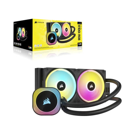 CORSAIR iCUE LINK H100i RGB Liquid CPU Cooler - QX120 RGB Fans - 240mm Radiator - Fits Intel® LGA 1700; AMD® AM5 - Hub Included - TechDriven Technologies