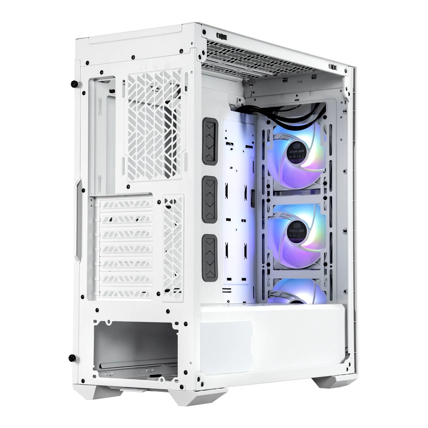 CM Case TD500 V2 ATX; Mesh White with Diamond Cut Design;Windowed; 3x 120mm RGB Fans. - TechDriven Technologies