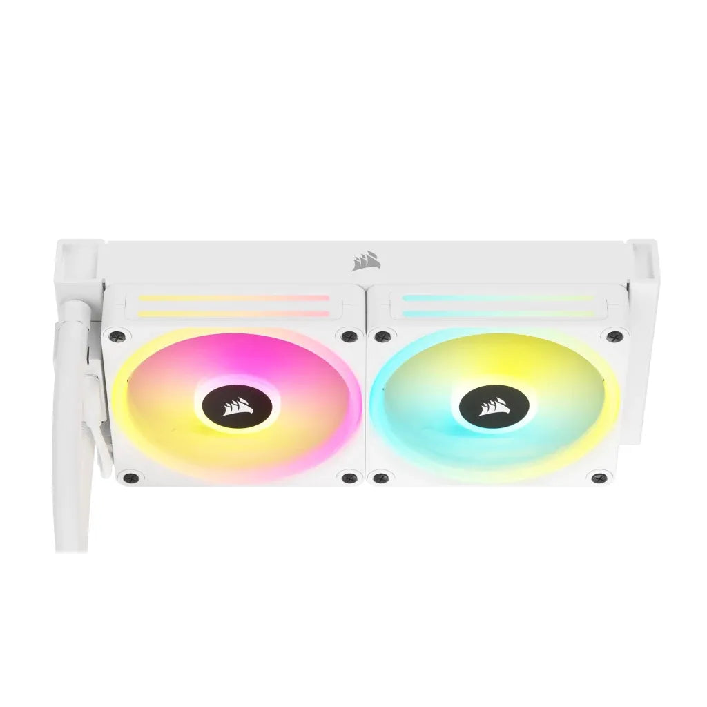 CORSAIR iCUE LINK H100i RGB Liquid CPU Cooler - QX120 RGB Fans - White - 240mm Radiator - Fits Intel® LGA 1700; AMD® AM5 - Hub I - TechDriven Technologies