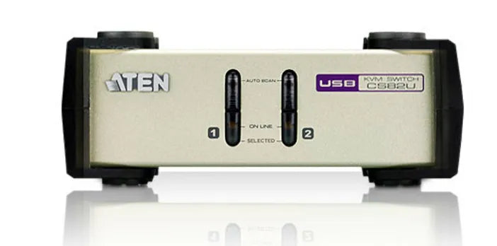 ATEN 2-Port USB/PS2 VGA KVM with 2 Cables - TechDriven Technologies