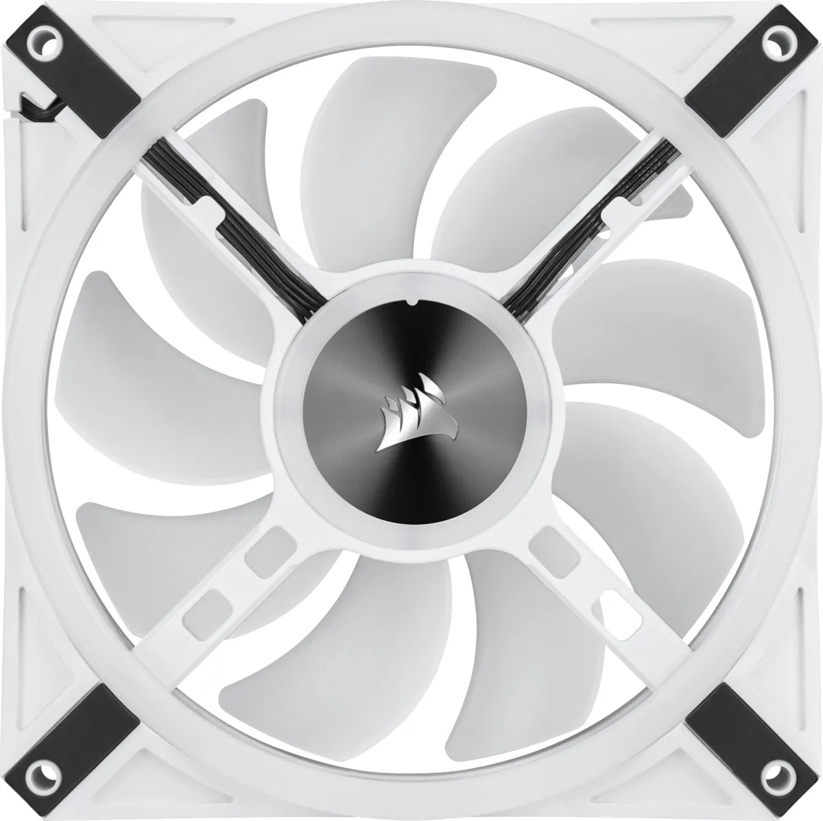 iCUE QL140 RGB 140mm PWM Dual Fan Kit with Lighting Node CORE - White - TechDriven Technologies