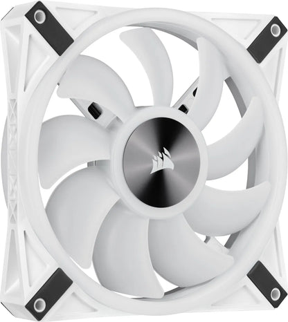 iCUE QL140 RGB 140mm PWM Dual Fan Kit with Lighting Node CORE - White - TechDriven Technologies