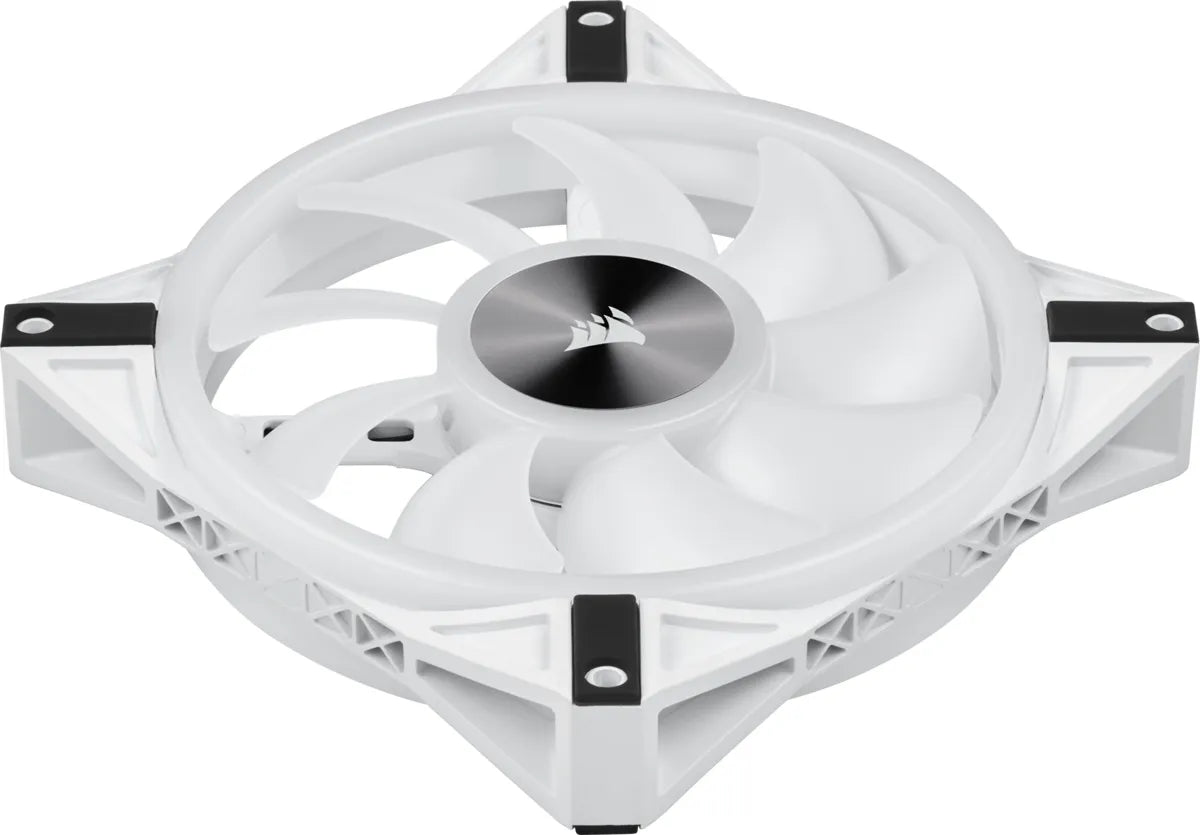 iCUE QL140 RGB 140mm PWM Dual Fan Kit with Lighting Node CORE - White - TechDriven Technologies