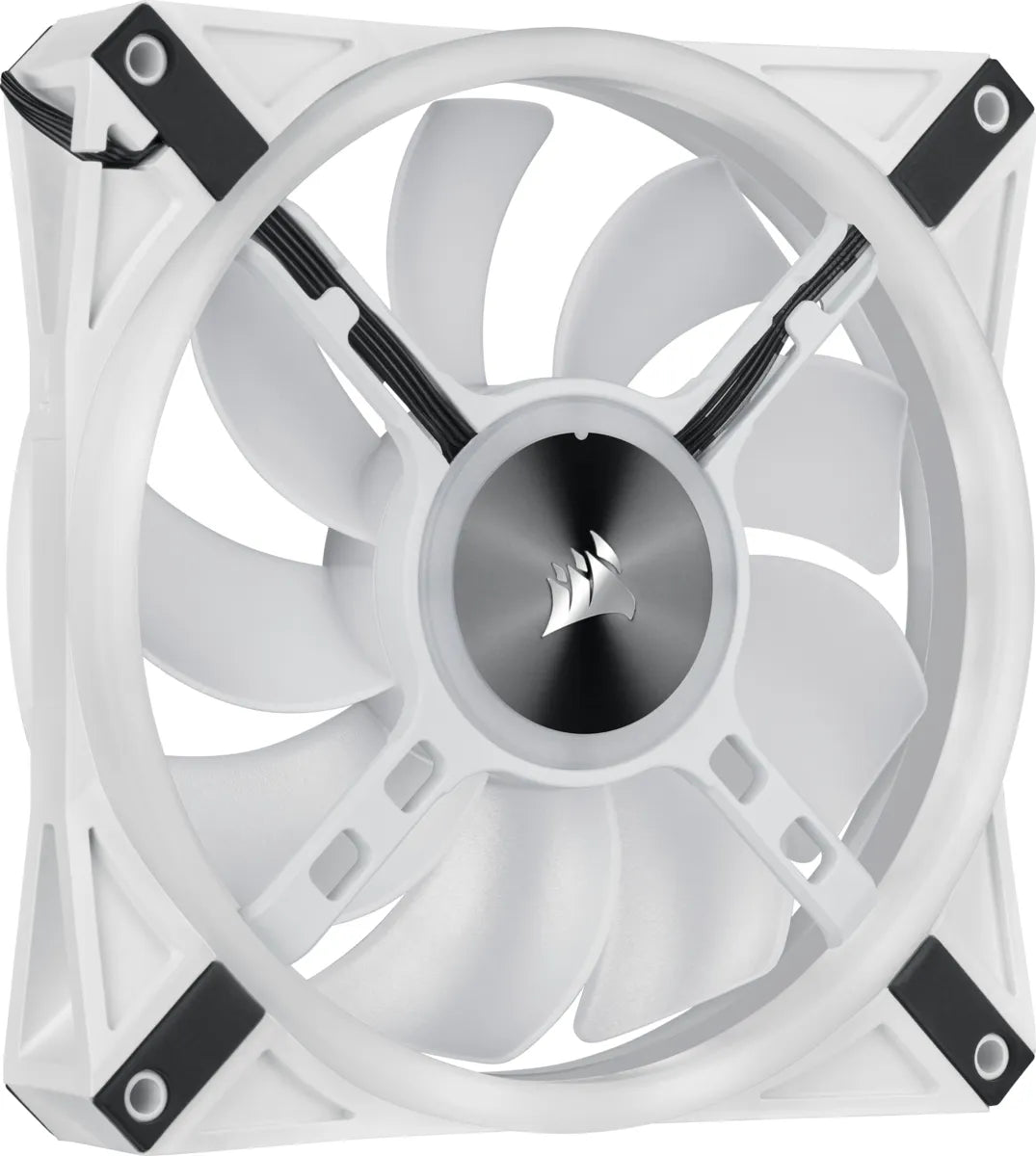 iCUE QL140 RGB 140mm PWM Dual Fan Kit with Lighting Node CORE - White - TechDriven Technologies