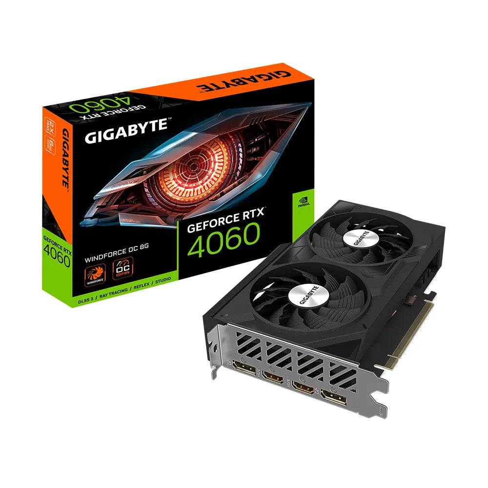 GIGABYTE Graphics nVidia GeForce® RTX 4060 WindForce - 8G GDDR6 HDMIx2/DP x2.