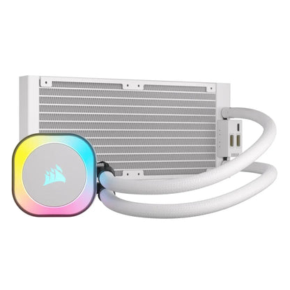 CORSAIR iCUE LINK H100i RGB Liquid CPU Cooler - QX120 RGB Fans - White - 240mm Radiator - Fits Intel® LGA 1700; AMD® AM5 - Hub I - TechDriven Technologies