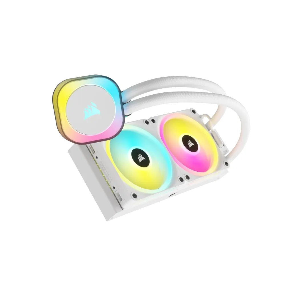 CORSAIR iCUE LINK H100i RGB Liquid CPU Cooler - QX120 RGB Fans - White - 240mm Radiator - Fits Intel® LGA 1700; AMD® AM5 - Hub I - TechDriven Technologies