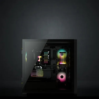 iCUE 5000X RGB Tempered Glass Mid-Tower; Black