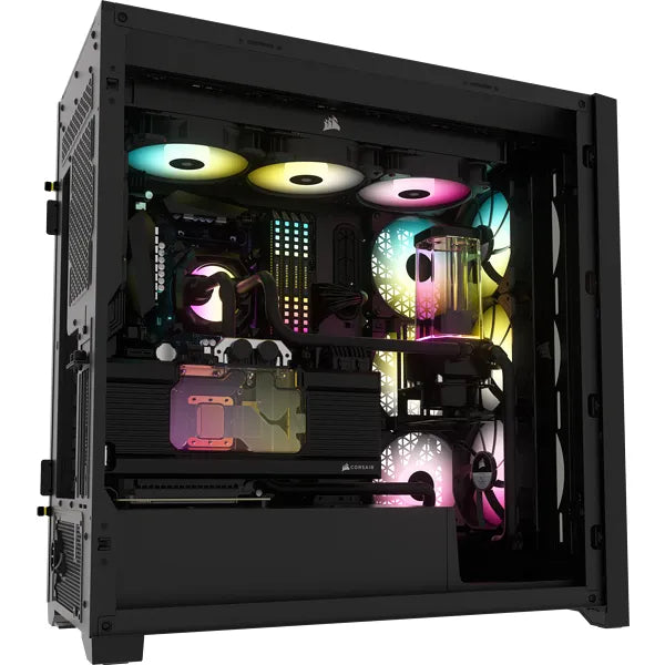 iCUE 5000X RGB Tempered Glass Mid-Tower; Black