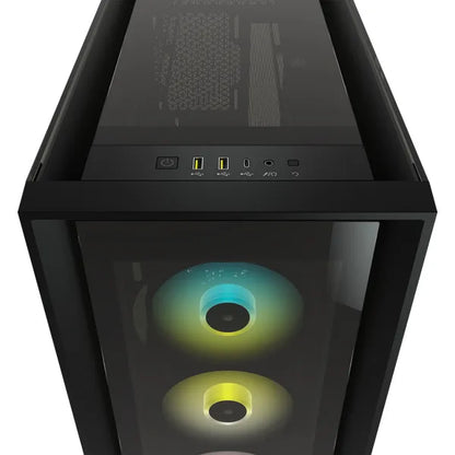 iCUE 5000X RGB Tempered Glass Mid-Tower; Black