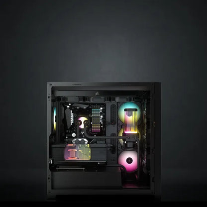 iCUE 5000X RGB Tempered Glass Mid-Tower; Black