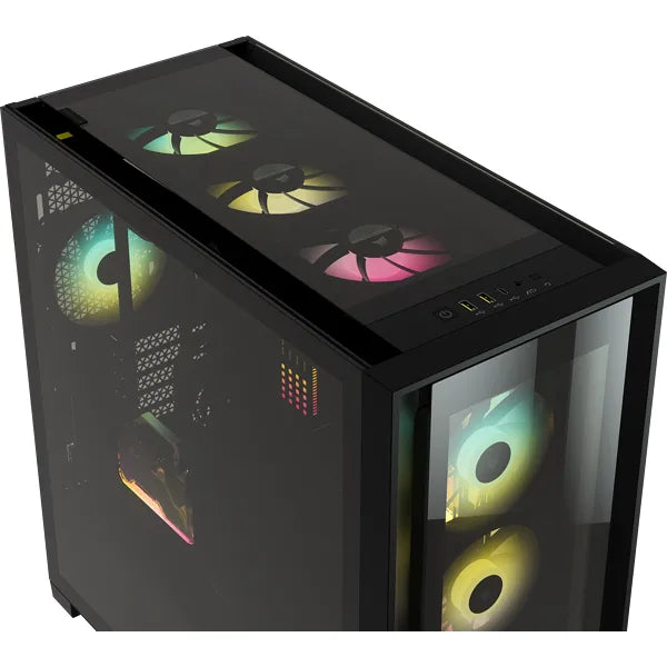 iCUE 5000X RGB Tempered Glass Mid-Tower; Black