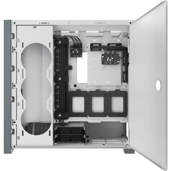 iCUE 5000X RGB Tempered Glass Mid-Tower; White - TechDriven Technologies