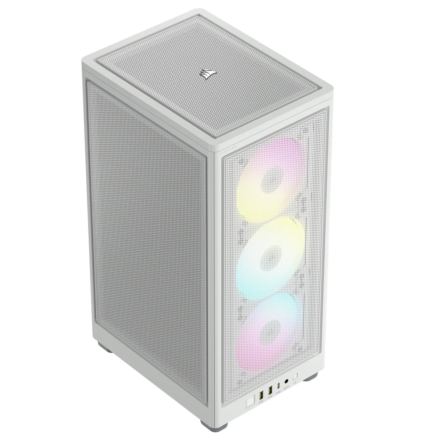 2000D ICUE Airflow Tempered Glass Mid-Tower; White; AF Slim fans/SF PSU only - TechDriven Technologies