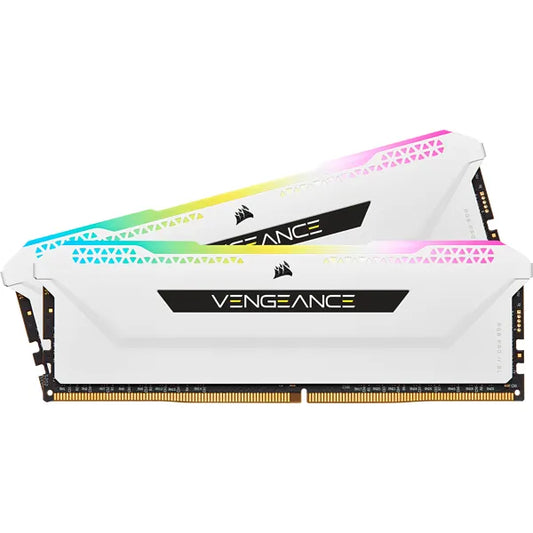 Corsair VENGEANCE® RGB PRO SL 32GB (2 x 16GB) DDR4 DRAM 3600MHz C18 Memory Kit; 18-22-22-42; 1.35; White - TechDriven Technologies