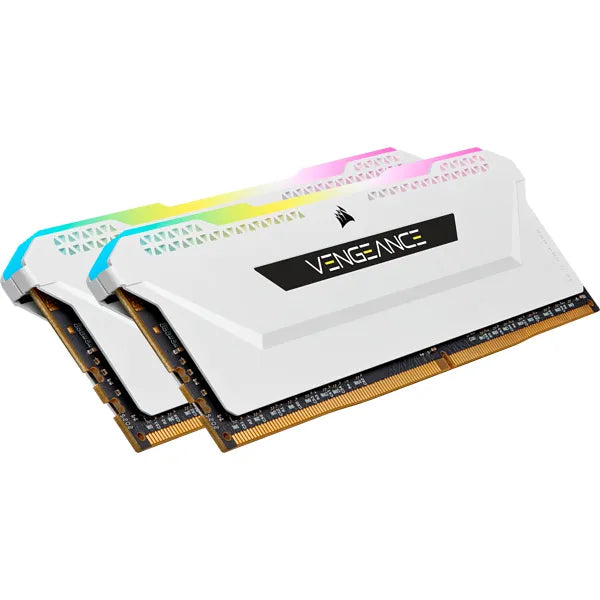 Corsair VENGEANCE® RGB PRO SL 32GB (2 x 16GB) DDR4 DRAM 3600MHz C18 Memory Kit; 18-22-22-42; 1.35; White - TechDriven Technologies