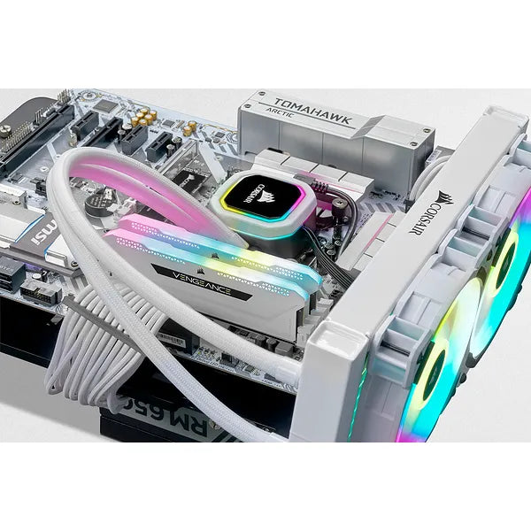 Corsair VENGEANCE® RGB PRO SL 32GB (2 x 16GB) DDR4 DRAM 3600MHz C18 Memory Kit; 18-22-22-42; 1.35; White - TechDriven Technologies