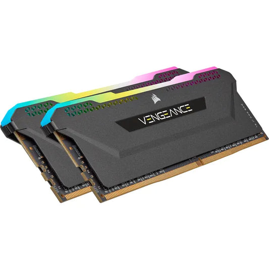 Corsair VENGEANCE® RGB PRO SL 32GB (2 x 16GB) DDR4 DRAM 3200MHz C16 Memory Kit; 18-22-22-42; 1.35; Black - TechDriven Technologies