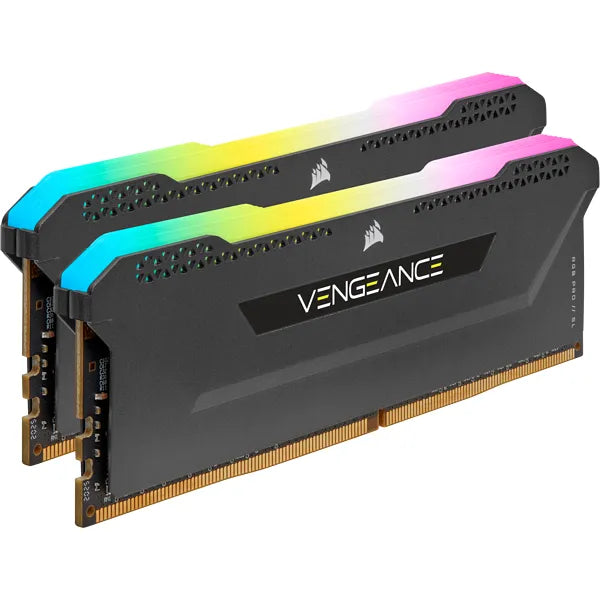 Corsair VENGEANCE® RGB PRO SL 32GB (2 x 16GB) DDR4 DRAM 3200MHz C16 Memory Kit; 18-22-22-42; 1.35; Black - TechDriven Technologies