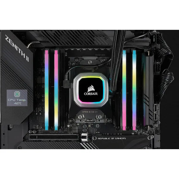 Corsair VENGEANCE® RGB PRO SL 16GB (2 x 8GB) DDR4 DRAM 3200MHz C16 Memory Kit; 18-22-22-42; 1.35; Black - TechDriven Technologies