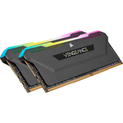 Corsair VENGEANCE® RGB PRO SL 32GB (2 x 16GB) DDR4 DRAM 3600MHz C18 Memory Kit; 18-22-22-42; 1.35; Black - TechDriven Technologies