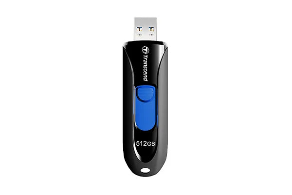 TRANSCEND 512GB JF790 USB3.1 GEN 1 CAPLESS FLASH DRIVE - BLACK AND BLUE - TechDriven Technologies