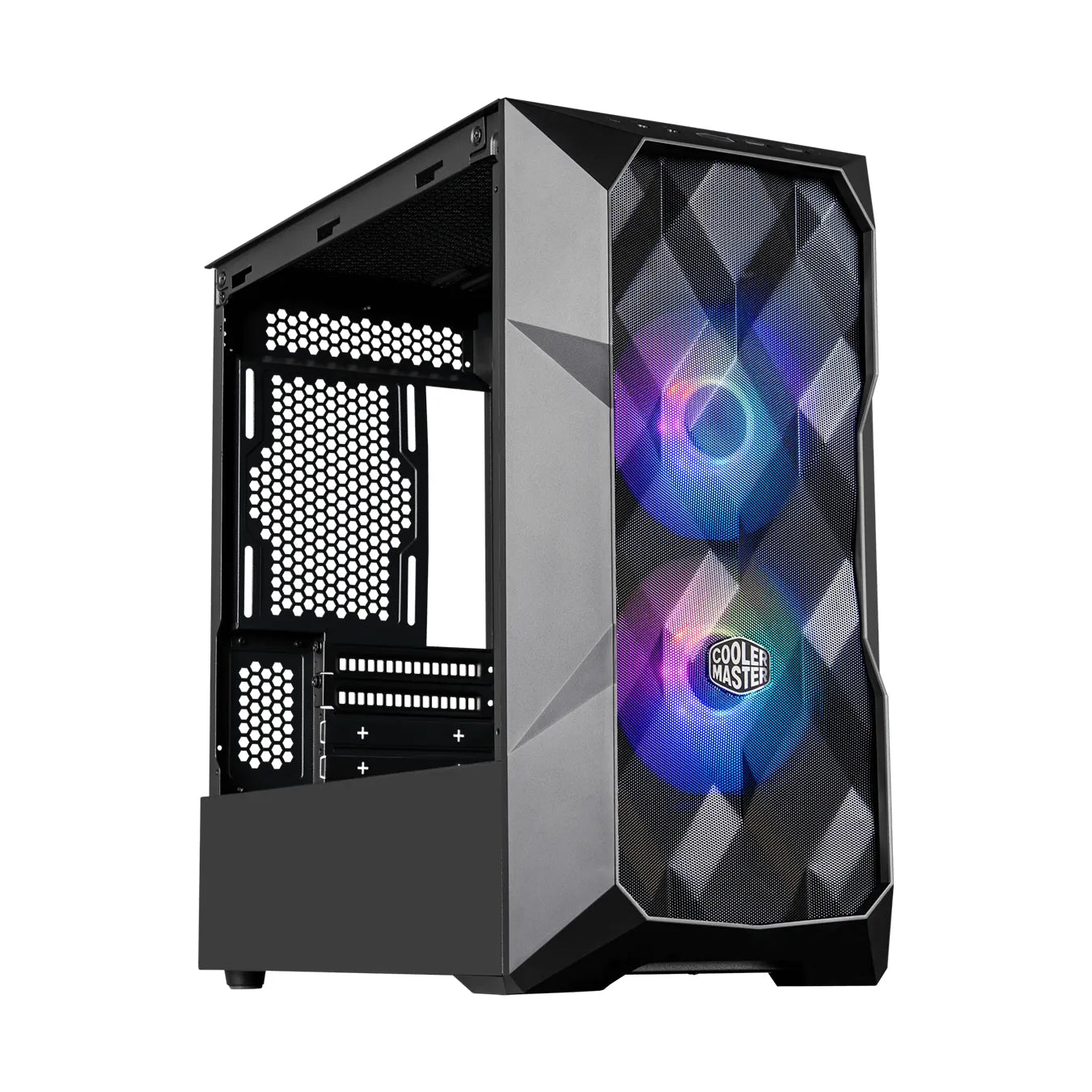 CM Case TD300 Black; Micro ATX; Mini ITX; Mesh Front Panel; Dual ARGB Fans; Tempered Glass Side Panel; Airflow - TechDriven Technologies